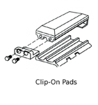 24" 600 mm Clip-On Rubber Pad 175mm Pitch - Heavy Duty