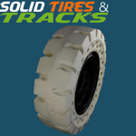 10-16.5 Non-Marking Solid Skid Steer Tires - Severe Duty White